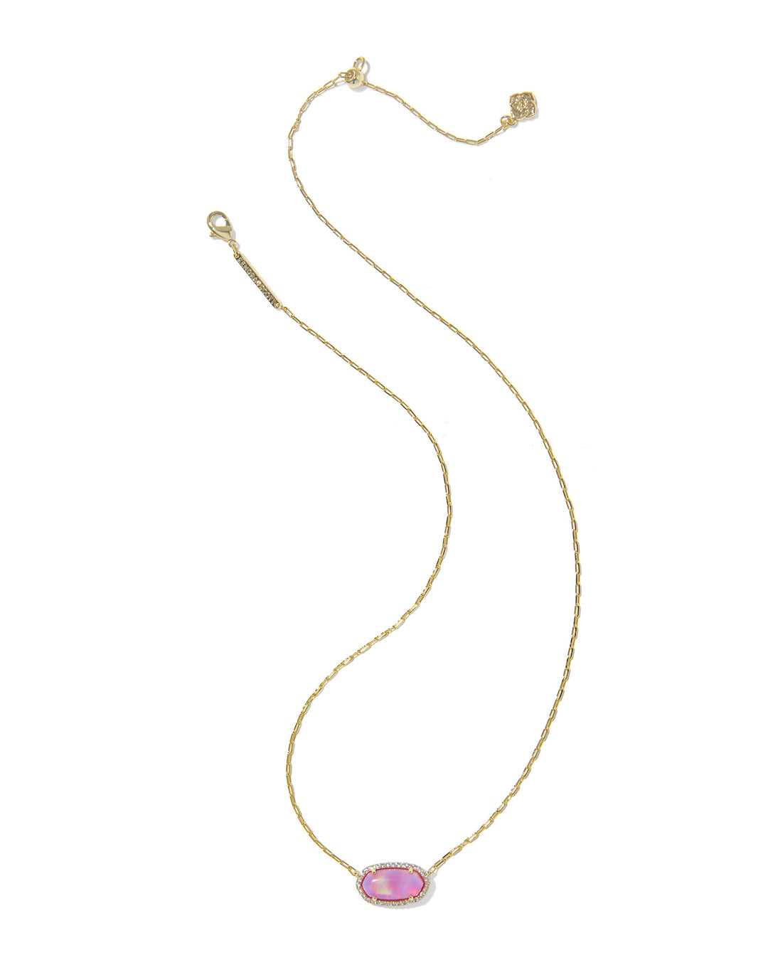 KENDRA SCOTT: ELISA PAVE FRAME PENDANT-GOLD