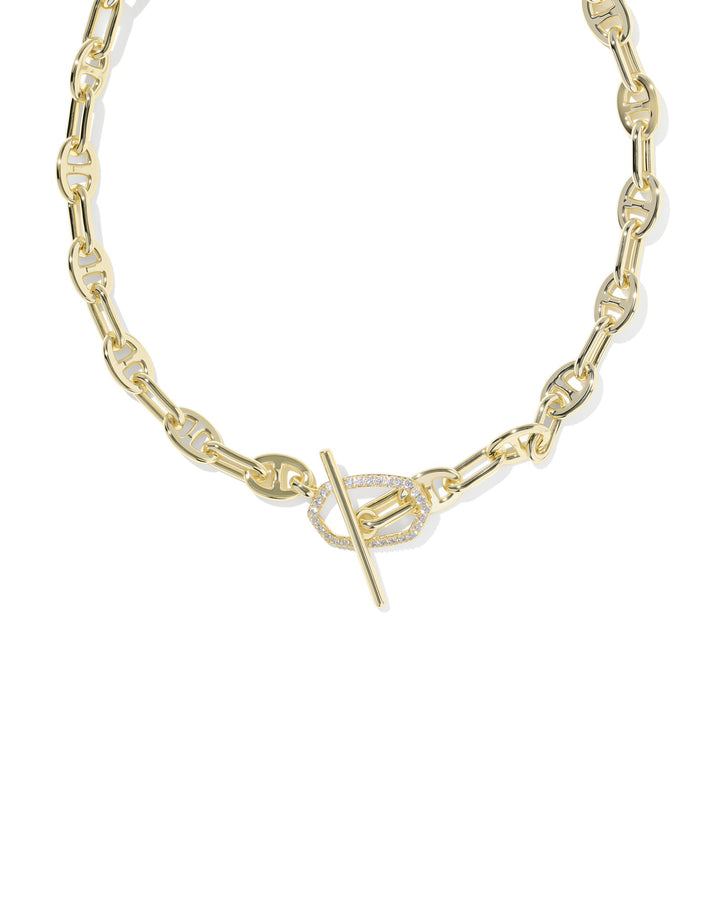 KENDRA SCOTT: ELISA TOGGLE LINK CHAIN NECKLACE-GOLD