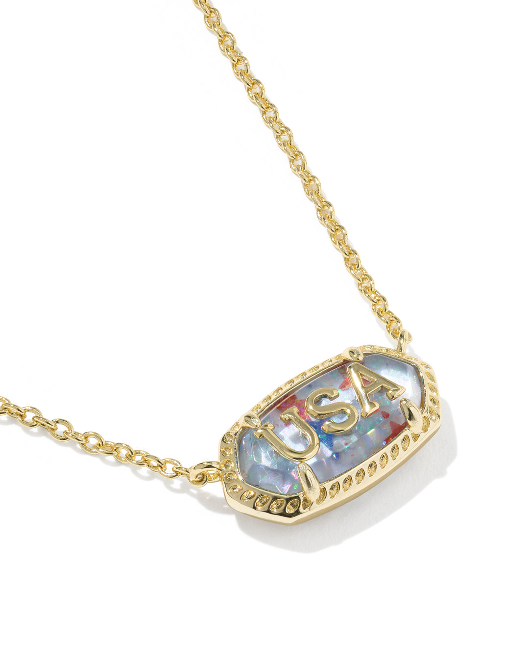 Kendra Scott: Elisa USA Short Pendant Necklace - Gold