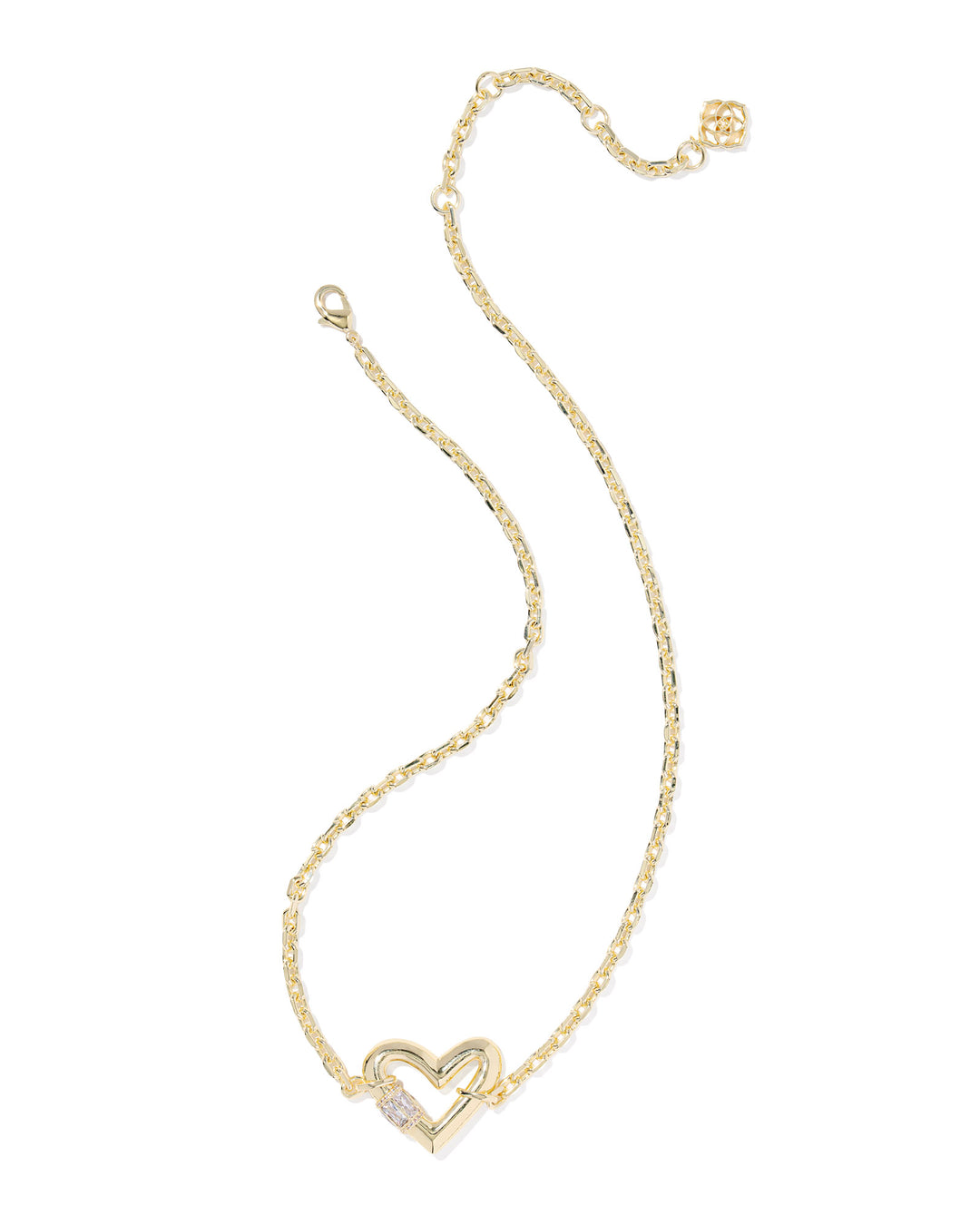 KENDRA SCOTT: GOLD EMERY HEART PENDANT NECKLACE