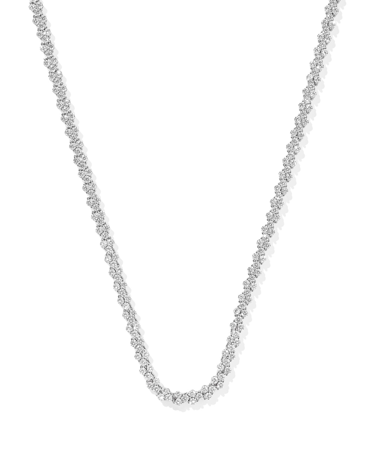 KENDRA SCOTT: EMERY TENNIS NECKLACE RHODIUM