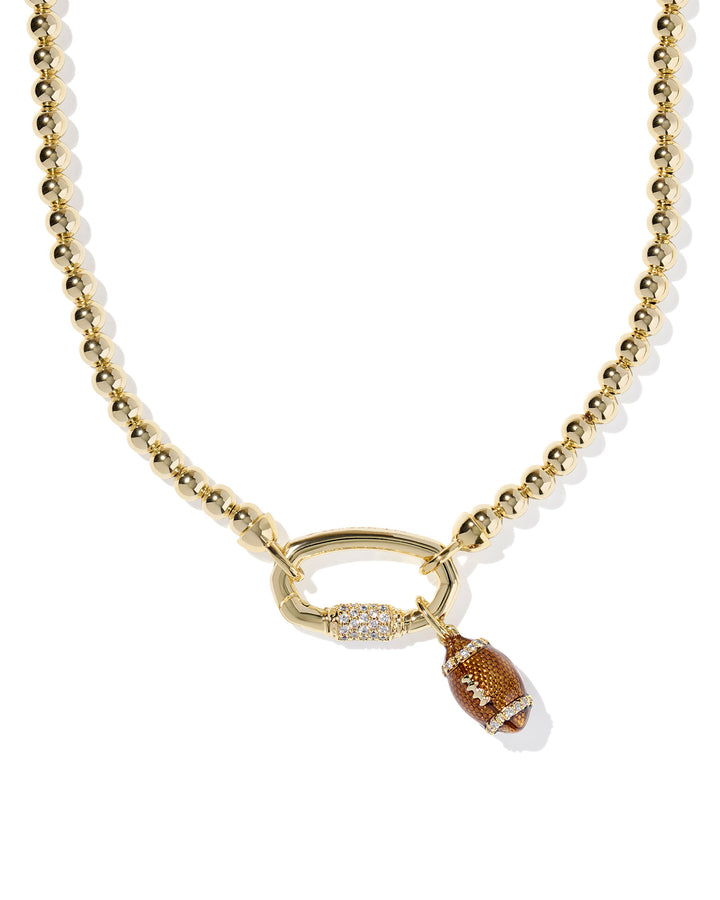 KENDRA SCOTT: FOOTBALL METAL STRAND NECKLACE