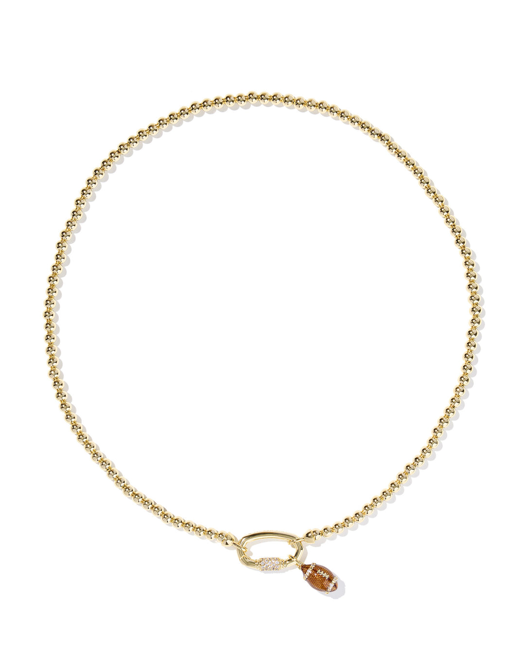 KENDRA SCOTT: FOOTBALL METAL STRAND NECKLACE