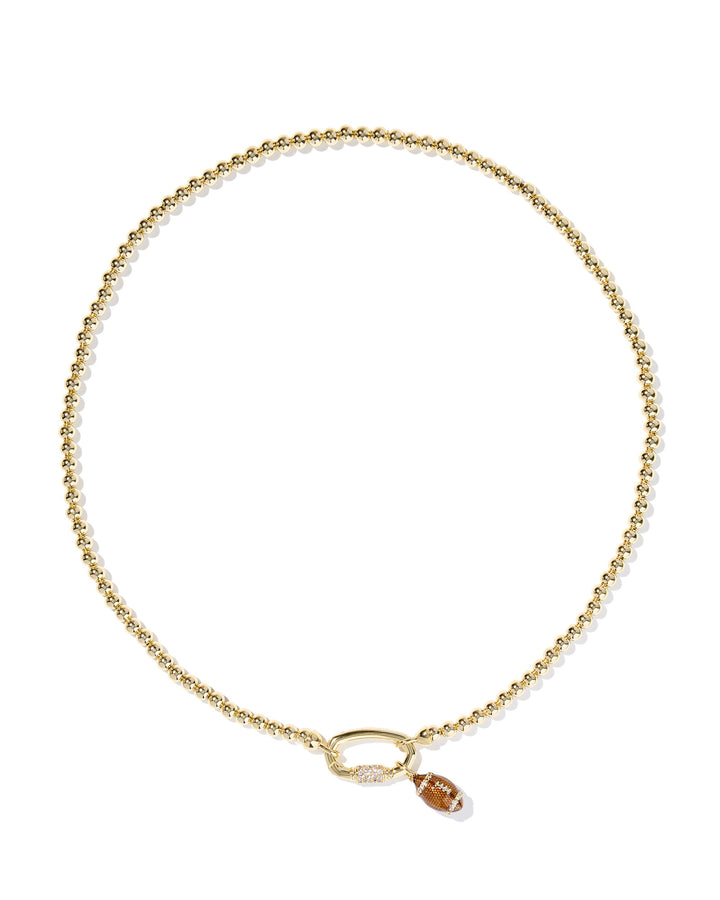 KENDRA SCOTT: FOOTBALL METAL STRAND NECKLACE