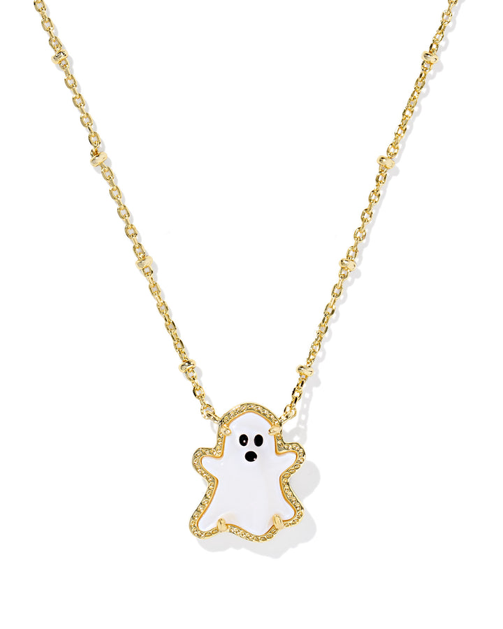 KENDRA SCOTT: GOLD GHOST PENDANT NECKLACE