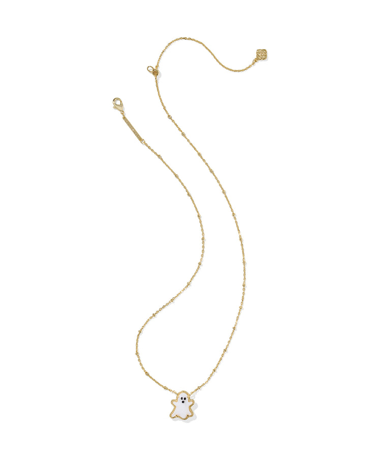 KENDRA SCOTT: GOLD GHOST PENDANT NECKLACE