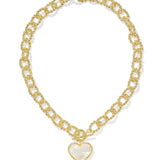 Kendra Scott: Ivory Mother of Pearl Haisley Heart Statement Necklace