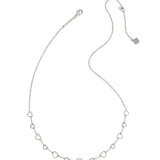 Kendra Scott: Rhodium Crystal Haisley Heart Strand Necklace