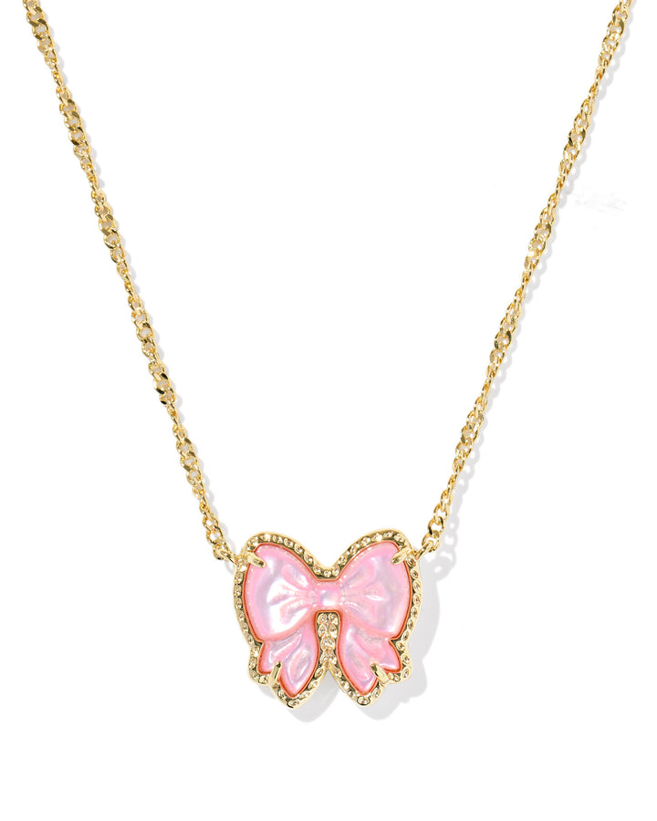 KENDRA SCOTT: BLUSH MOP HALEY BOW PENDANT