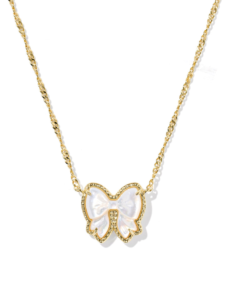 KENDRA SCOTT: IVORY MOP HALEY BOW PENDANT