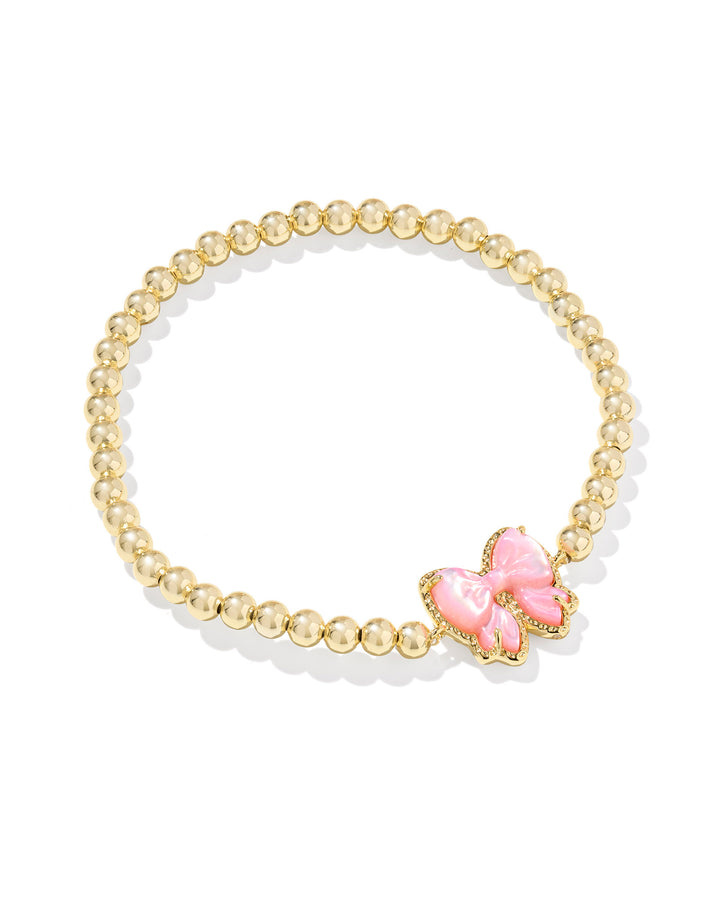 KENDRA SCOTT: BLUSH MOP HALEY BOW STRETCH BRACELET