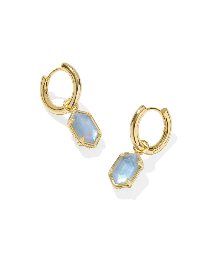 KENDRA SCOTT: SKY BLUE HALLIE HUGGIE EARRING