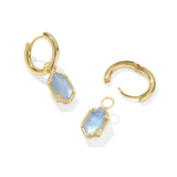 KENDRA SCOTT: SKY BLUE HALLIE HUGGIE EARRING