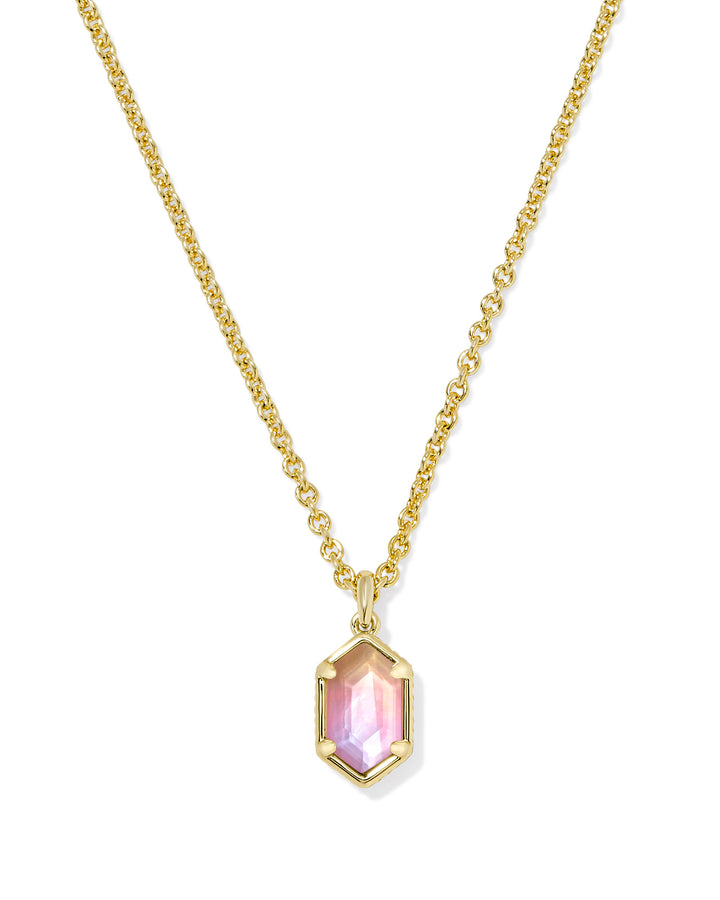 KENDRA SCOTT: SUNRISE WATERCOLOR ILLUSION HALLIE PENDANT NECKLACE