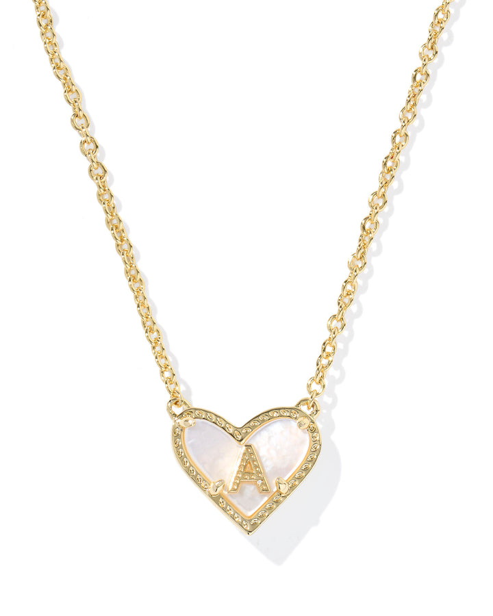 KENDRA SCOTT: HEART INITIAL NECKLACE