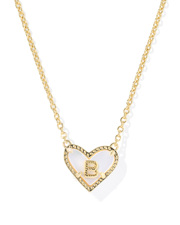 KENDRA SCOTT: HEART INITIAL NECKLACE