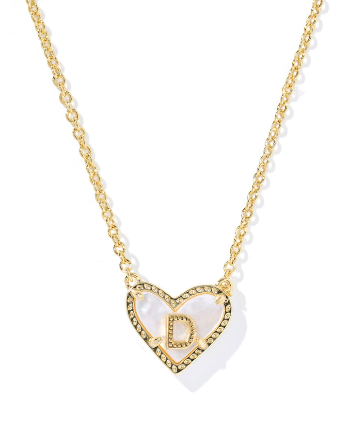 KENDRA SCOTT: HEART INITIAL NECKLACE