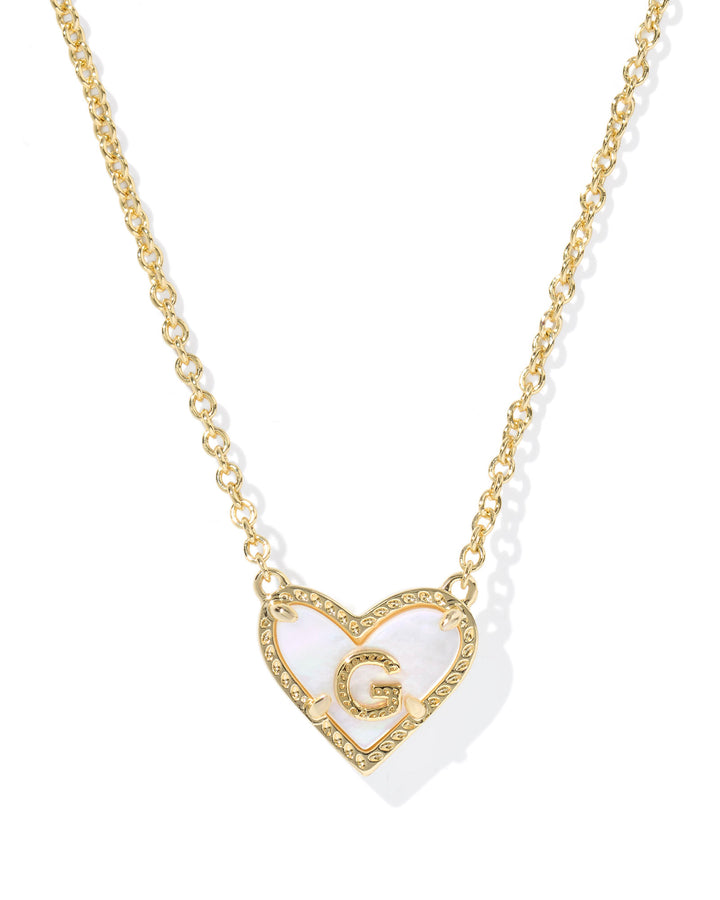 KENDRA SCOTT: HEART INITIAL NECKLACE