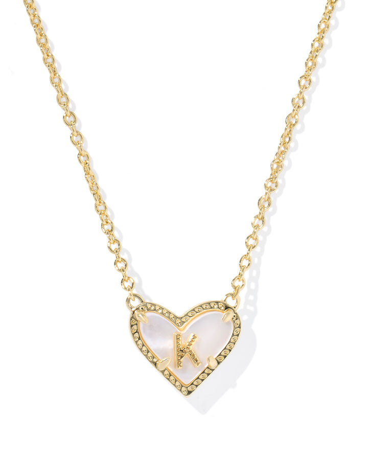 KENDRA SCOTT: HEART INITIAL NECKLACE