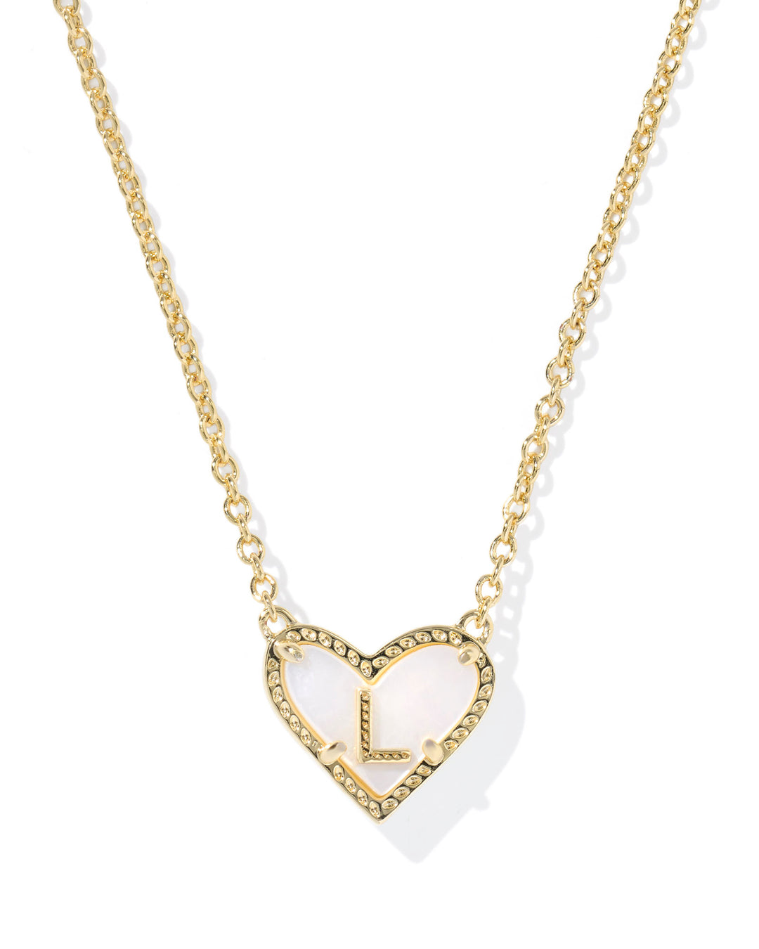 KENDRA SCOTT: HEART INITIAL NECKLACE