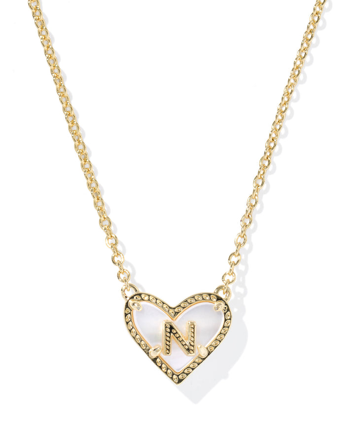 KENDRA SCOTT: HEART INITIAL NECKLACE