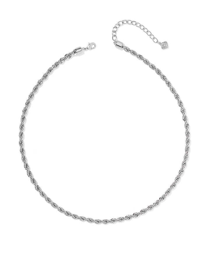 KENDRA SCOTT: RHODIUM ISABELLE CHAIN NECKLACE