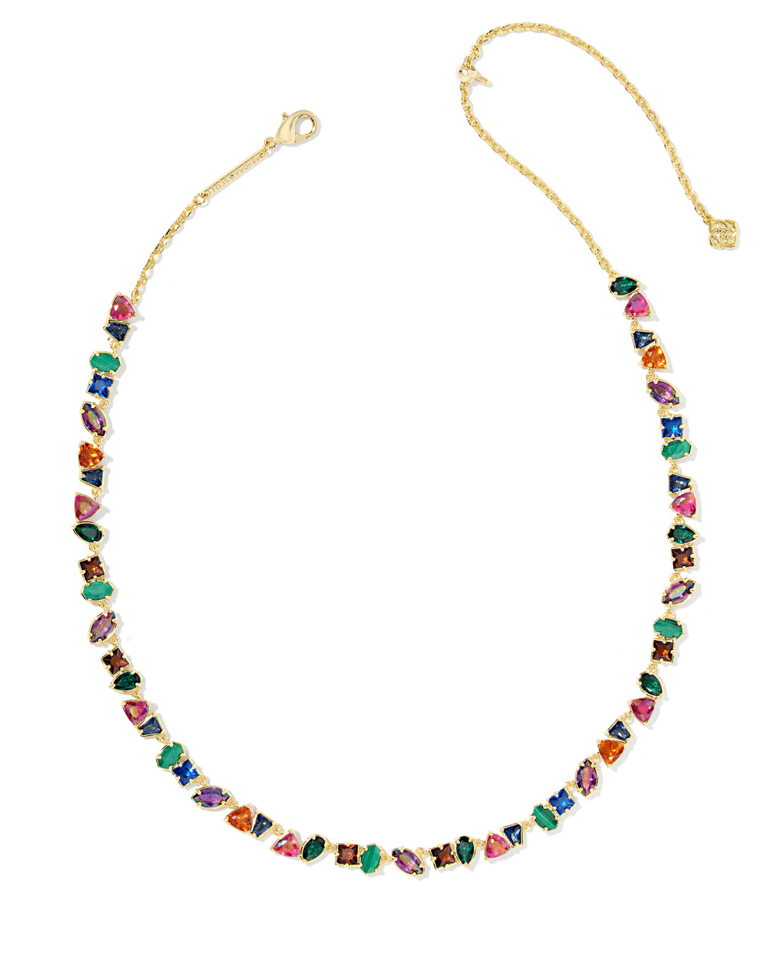 KENDRA SCOTT: GOLD MULTI ISABELLE TENNIS NECKLACE