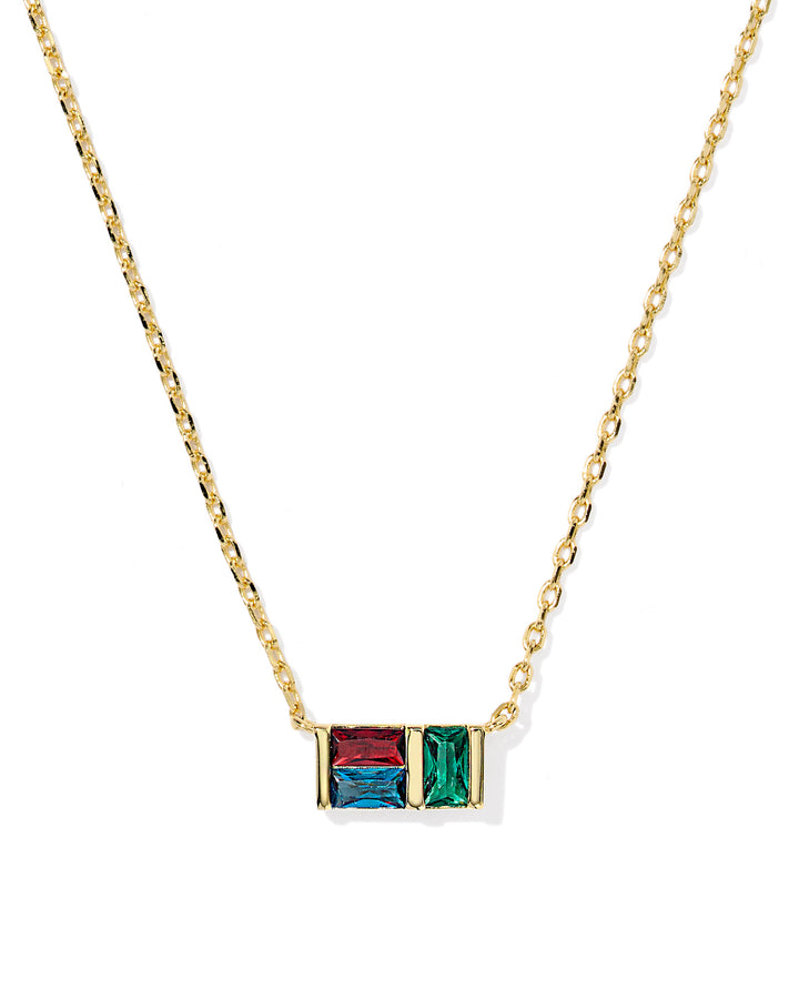 KENDRA SCOTT: GOLD MULTI JAMIE PENDANT NECKLACE