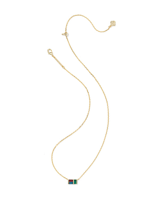 KENDRA SCOTT: GOLD CZ JAMIE PENDANT NECKLACE