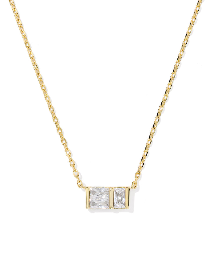 KENDRA SCOTT: GOLD CZ JAMIE PENDANT NECKLACE
