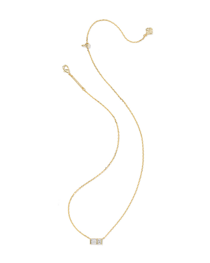 KENDRA SCOTT: GOLD CZ JAMIE PENDANT NECKLACE