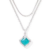 KENDRA SCOTT: BRIGHT AQUA JOELLE MULTI STRAND NECKLACE
