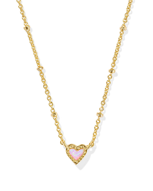 KENDRA SCOTT: MINI ARI HEART SATELLITE NECKLACE GOLD