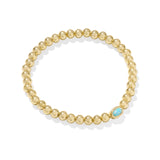 KENDRA SCOTT: LIGHT TEAL OPAL MINI ELAINA STRETCH BRACELET