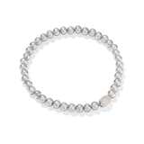 KENDRA SCOTT: RHODIUM/ IRIDESCENT DRUSY MINI ELAINA STRETCH BRACELET