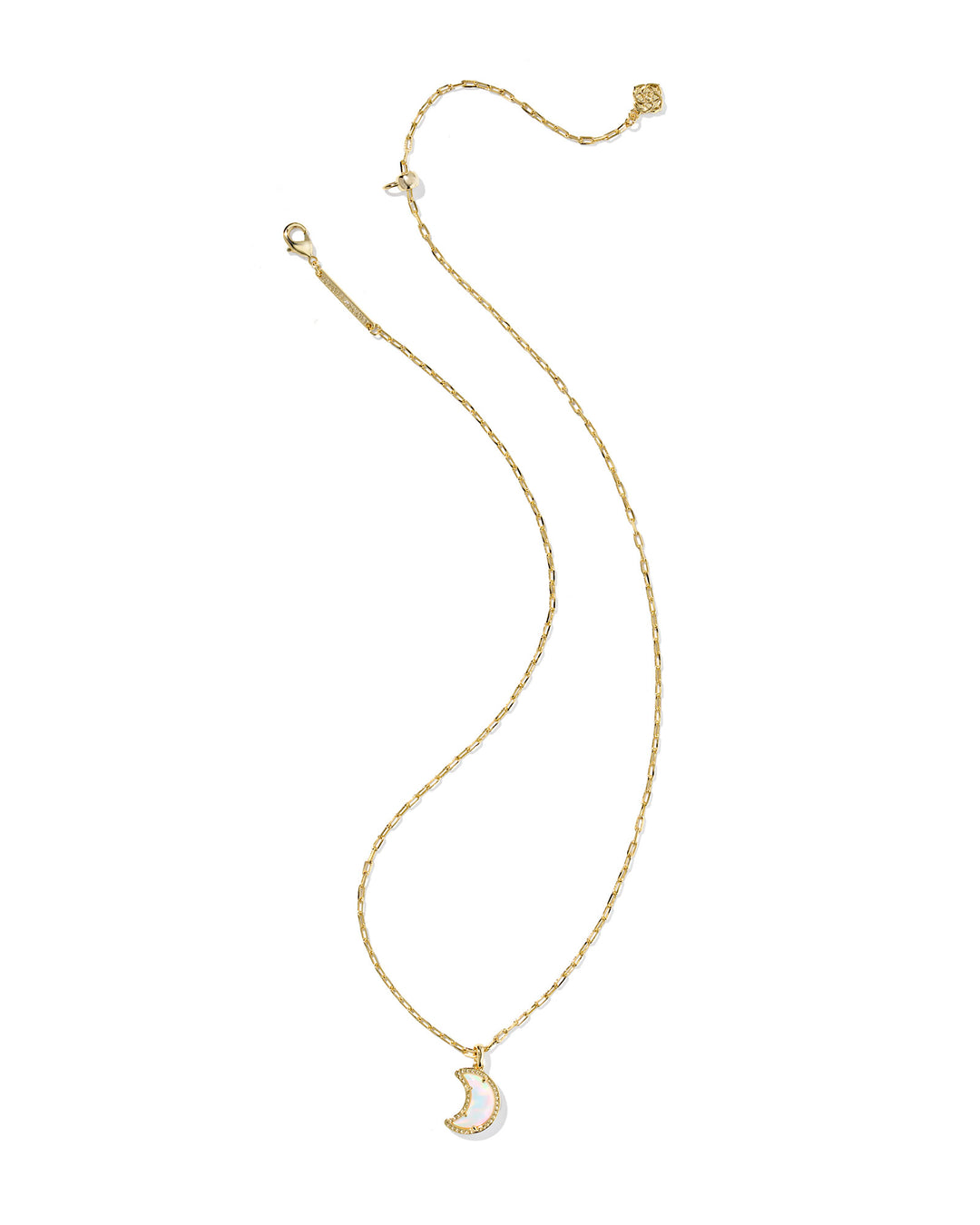 KENDRA SCOTT: GOLD MOON SHORT PENDANT NECKLACE