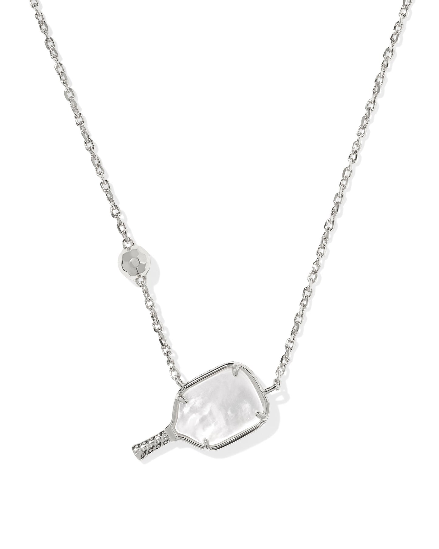 KENDRA SCOTT: PICKLEBALL NECKLACE RHODIUM