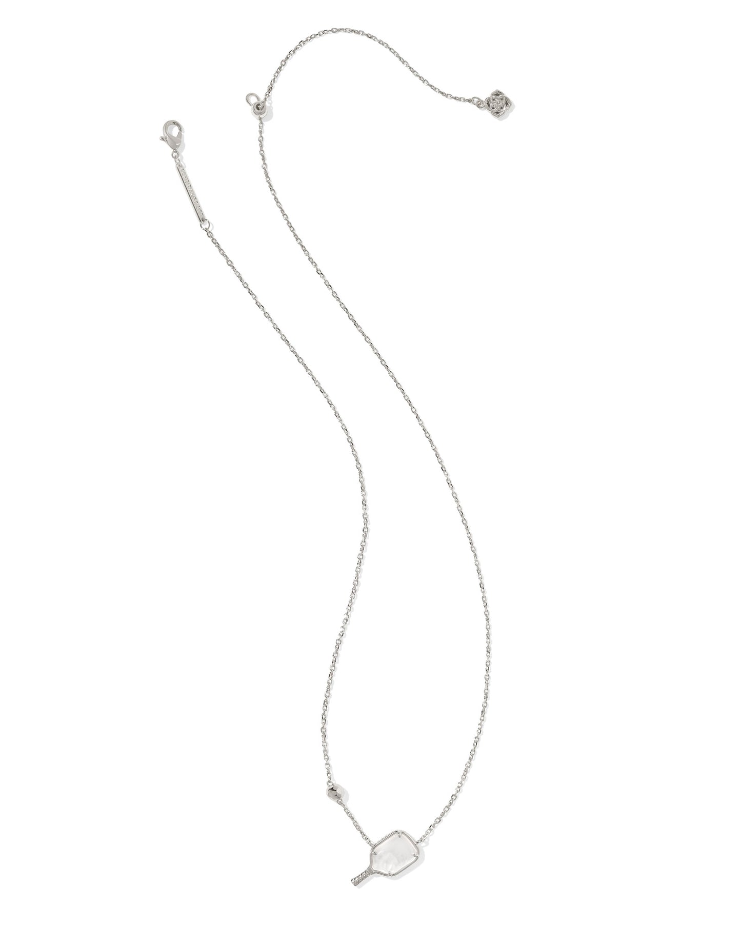 KENDRA SCOTT: PICKLEBALL NECKLACE RHODIUM