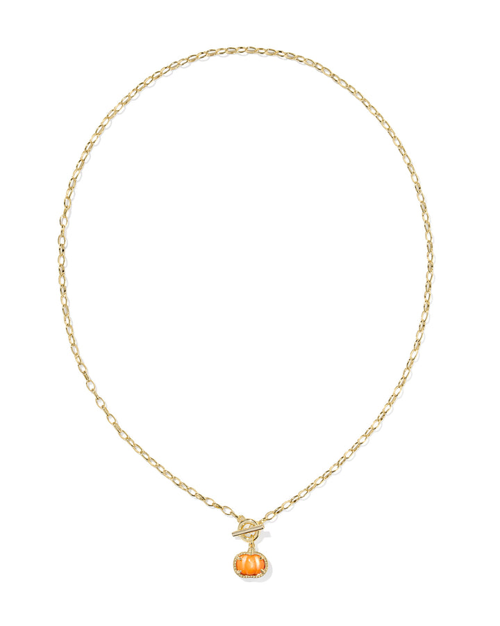 KENDRA SCOTT: GOLD PUMPKIN LINK & CHAIN NECKLACE