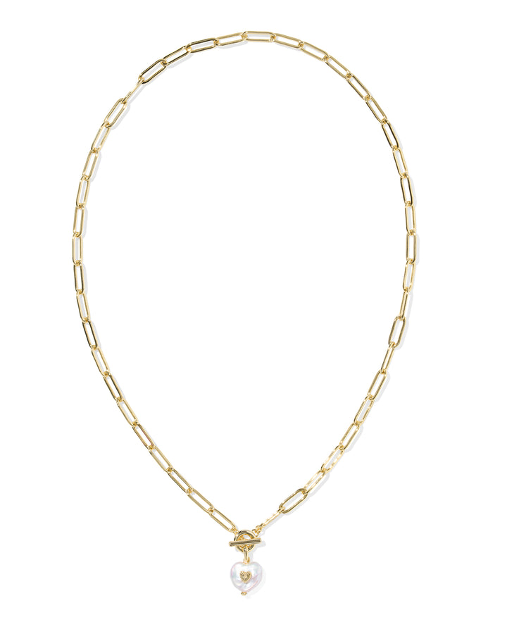KENDRA SCOTT: SASHA HEART PENDANT NECKLACE-GOLD