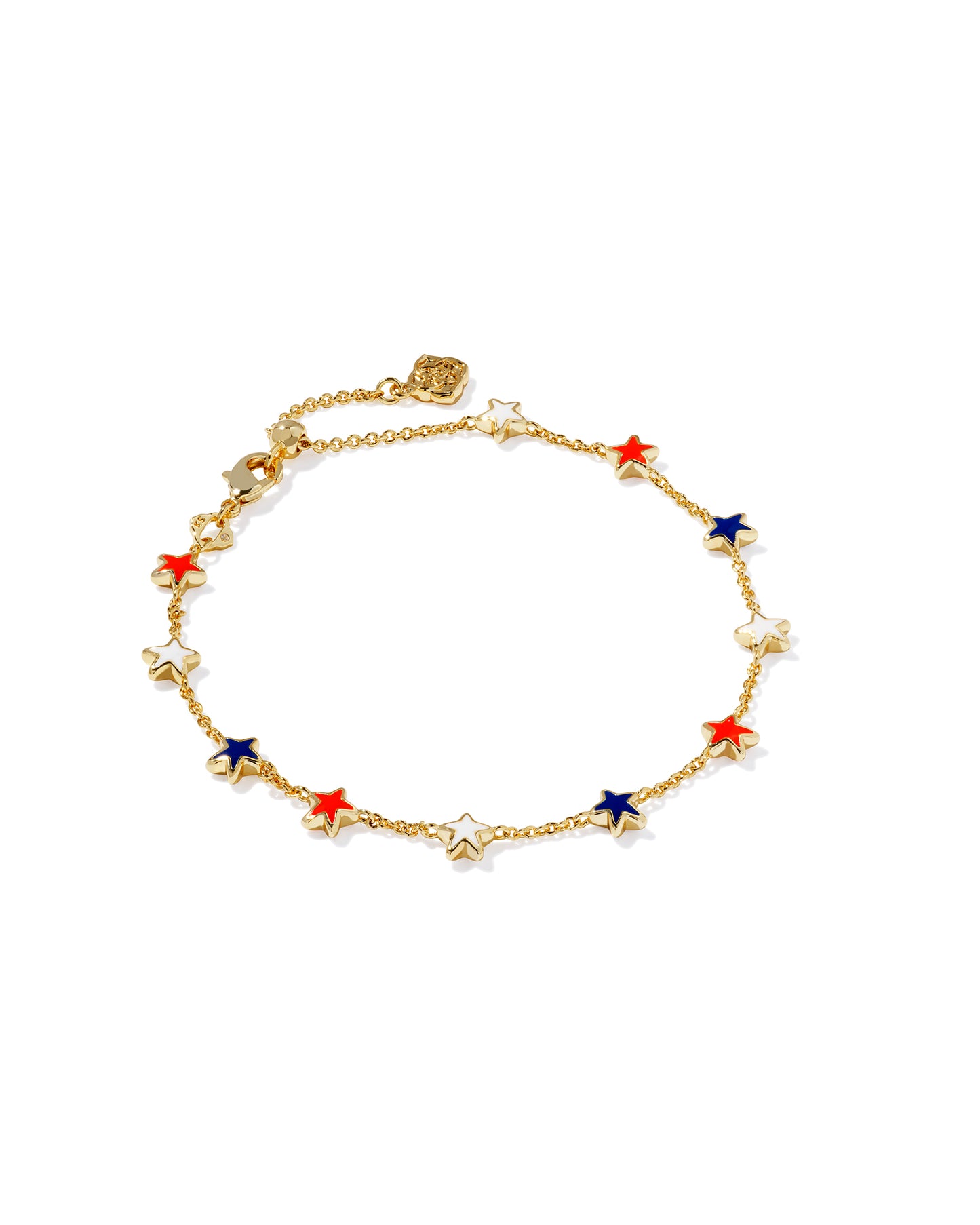 KENDRA SCOTT: SIERRA STAR BRACELET GOLD RED/WHITE/BLUE MIX