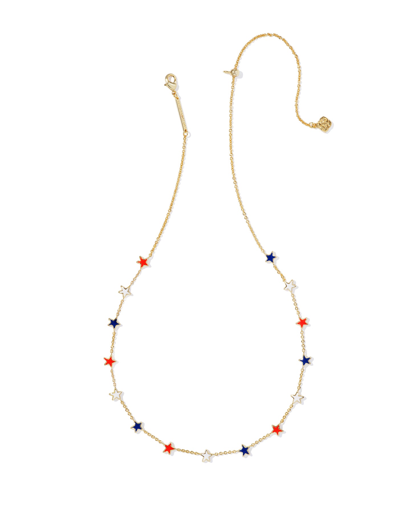 KENDRA SCOTT: SIERRA STAR NECKLACE GOLD RED/WHITE/BLUE MIX