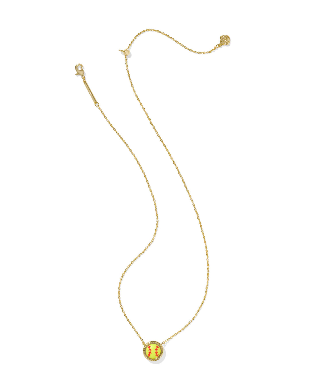 KENDRA SCOTT: SOFTBALL PENDANT NECKLACE