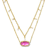 KENDRA SCOTT: ELISA PEARL MULTI STRAND GOLD AZALEA ILLUSION