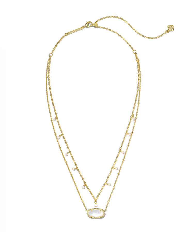 KENDRA SCOTT: ELISA PEARL MULTI STRAND GOLD IVORY MOP