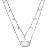 KENDRA SCOTT: ELISA PEARL MULTI STRAND SILVER