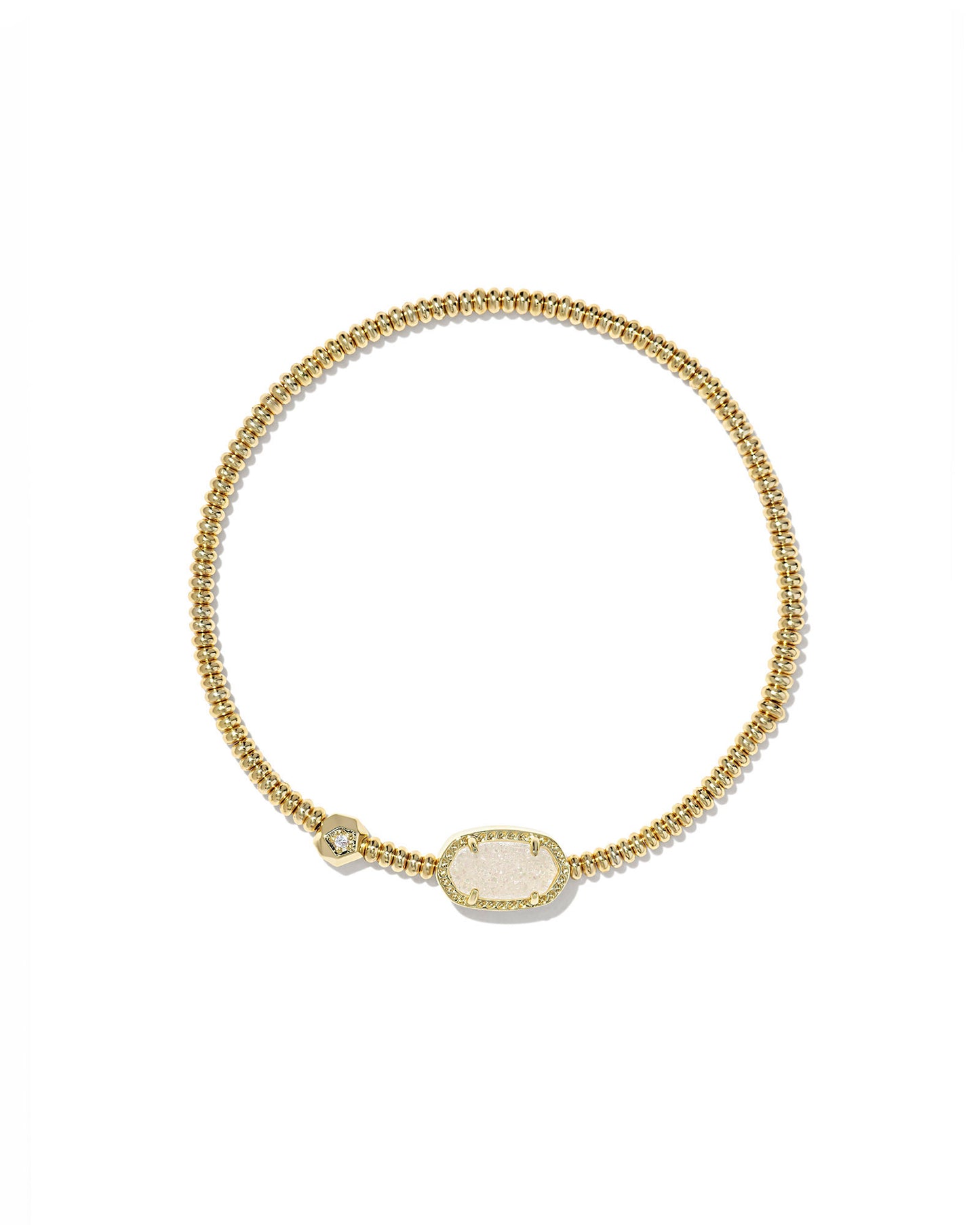 KENDRA SCOTT: GRAYSON STRETCH BRACELET GOLD IRIDESCENT DRUSY