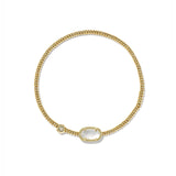 KENDRA SCOTT: GRAYSON STRETCH BRACELET GOLD IVORY MOP