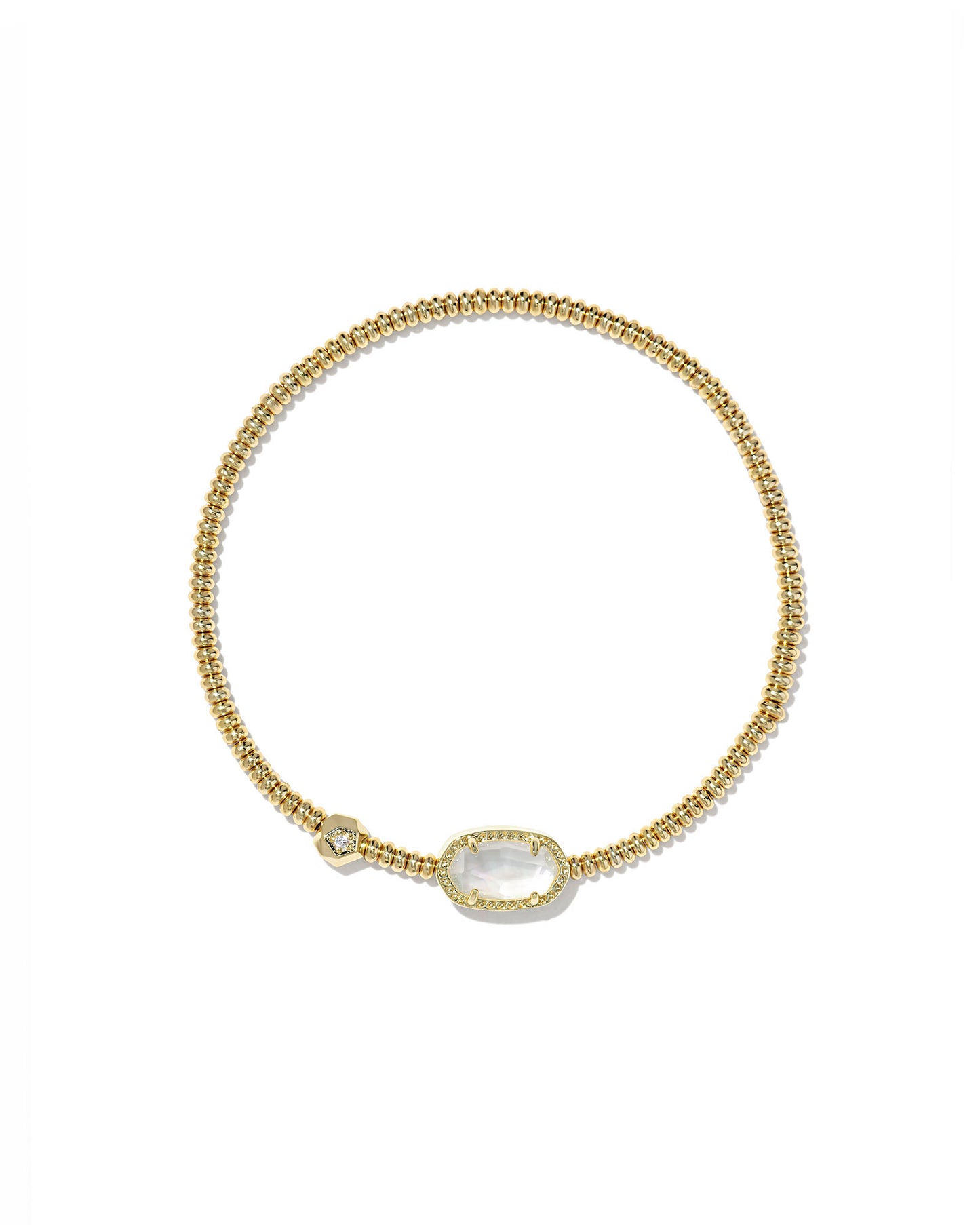 KENDRA SCOTT: GRAYSON STRETCH BRACELET GOLD IVORY MOP