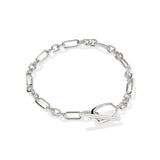 KENDRA SCOTT: RHODIUM SYLVIA LINK CHAIN BRACELET